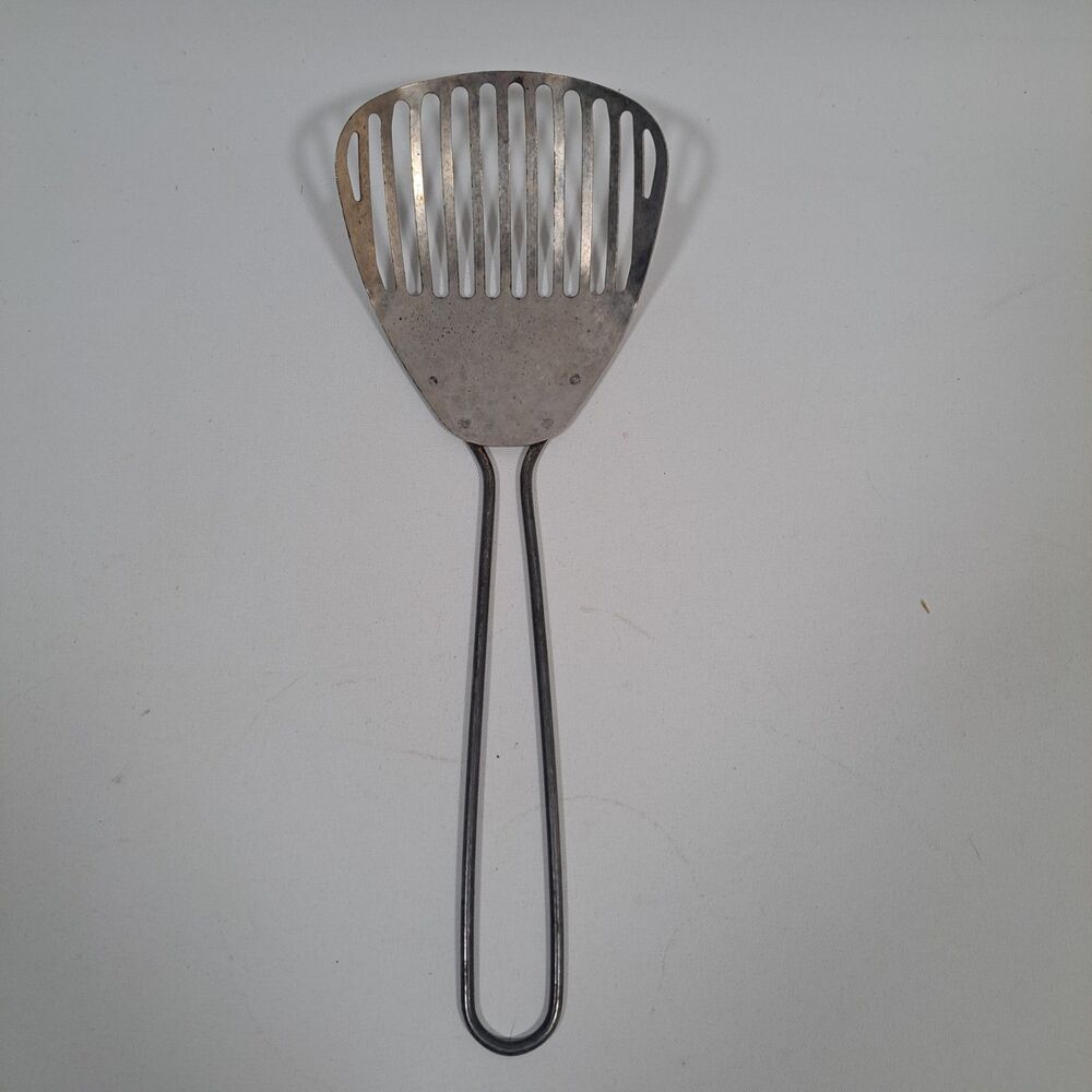 VTG Skimmer Strainer Slotted Scoop Spatula Similar All Metal Kitchamajig